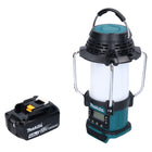 Makita DMR 055 M1 Akku Radio 18 V FM mit Laterne 360° Taschenlampe + 1x Akku 4,0 Ah - ohne Ladegerät