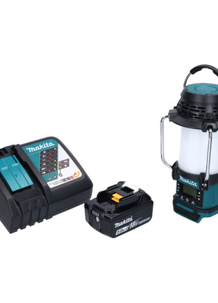 Makita DMR 055 RT1 Akku Radio 18 V FM mit Laterne 360° Taschenlampe + 1x Akku 5,0 Ah + Ladegerät