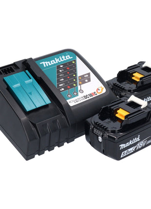 Makita DMR055T1 Radio avec lanterne sans fil 18V FM 360° + 2x Batteries 5,0Ah - Chargeur