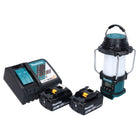Makita DMR 055 RG radio a batteria 18 V FM con lanterna 360° torcia + 2x batteria ricaricabile 6,0 Ah + caricatore