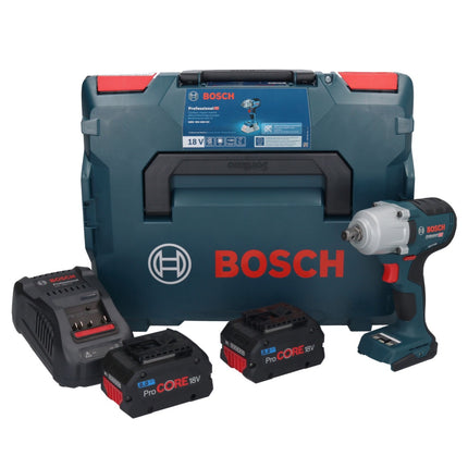 Avvitatore a impulsi a batteria Bosch GDS 18V-450 HC 18 V 450 Nm 1/2" + 2x batteria ricaricabile ProCORE 8,0 Ah + caricabatterie + L-Boxx