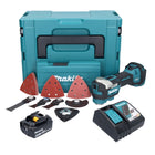 Makita DTM 52 RM1JX4 utensile multifunzione a batteria 18 V Starlock Max Brushless + 1x batteria 4,0 Ah + caricabatterie + set di accessori + Makpac