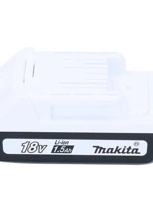 Kit de fuente de alimentación Makita 1x batería BL 1815 G 18 V 1,5 Ah / 1500 mAh serie G (198186-3) + cargador DC 18 WA (195423-6)