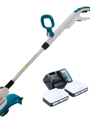 Cortacésped a batería Makita UR 180 DWY 18 V 260 mm Serie G + 2x baterías 1,5 Ah + cargador