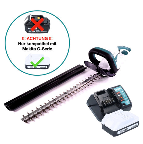 Makita UH22DWY1 Taille-haie sans fil 52cm G Series 18V + 1x Batterie 1,5Ah + Chargeur