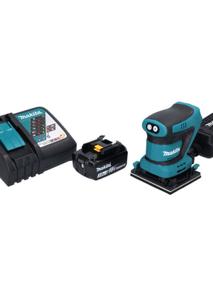 Makita DBO 480 RF1 Ponceuse vibrante sans fil 18 V 112 x 102mm + 1x Batterie 3,0 Ah + Chargeur