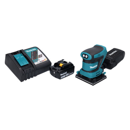 Levigatrice orbitale a batteria Makita DBO 480 RT1 18 V 112 x 102 mm + 1x batteria ricaricabile 5,0 Ah + caricabatterie