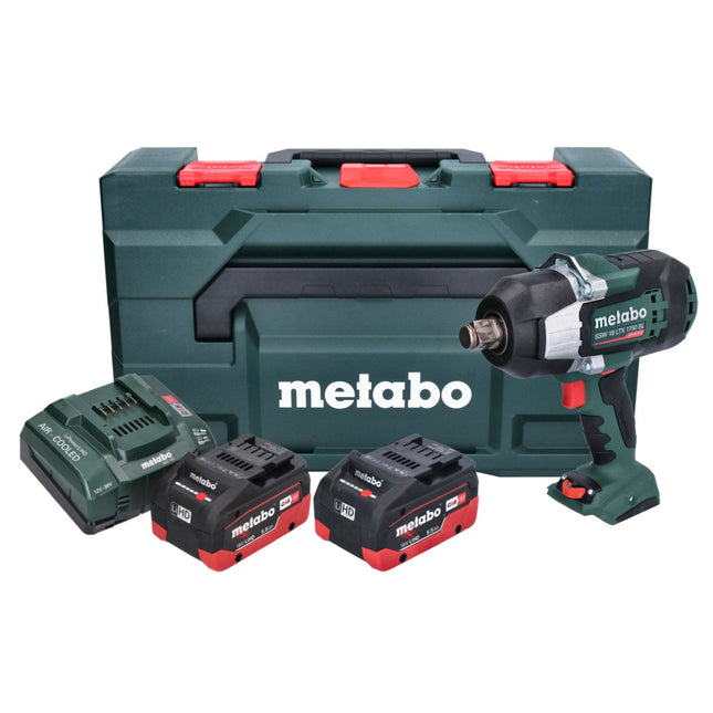 Metabo SSW 18 LTX 1750 BL avvitatore a impulsi a batteria 18 V 1750 Nm 3/4" brushless ( 602402660 ) + 2x batteria ricaricabile 5,5 Ah + caricatore + metaBOX