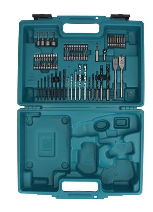 Makita Mallette de transport pour foret - 74 pièces pour perceuse-visseuse sans fil 18 V DDF et perceuse-visseuse à percussion DHP