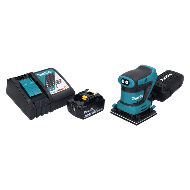 Makita DBO 480 RG1 Akku Schwingschleifer 18 V 112 x 102 mm + 1x Akku 6,0 Ah + Ladegerät