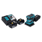 Levigatrice orbitale a batteria Makita DBO 480 RG 18 V 112 x 102 mm + 2x batteria ricaricabile 6,0 Ah + caricabatterie