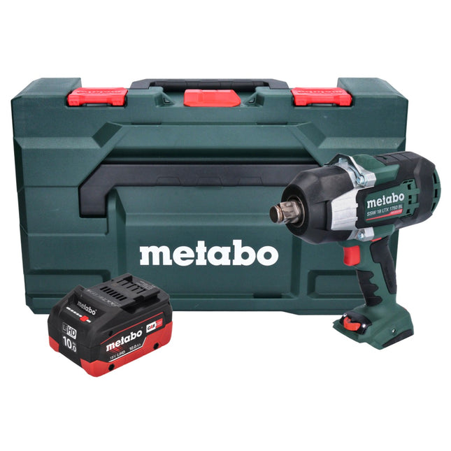 Metabo SSW 18 LTX 1750 BL avvitatore a impulsi a batteria 18 V 1750 Nm 3/4" brushless + 1x batteria ricaricabile 10,0 Ah + metaBOX - senza caricatore