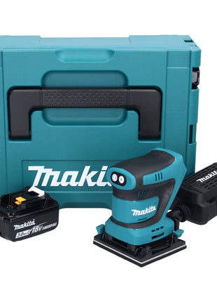 Makita DBO 480 F1J Akumulatorowa szlifierka oscylacyjna 18 V 112 x 102 mm + 1x akumulator 3,0 Ah + Makpac - bez ładowarki