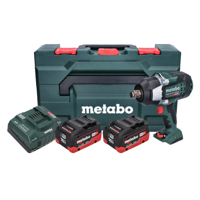 Metabo SSW 18 LTX 1750 BL avvitatore a impulsi a batteria 18 V 1750 Nm 3/4" brushless + 2x batteria ricaricabile 10,0 Ah + caricatore + metaBOX
