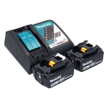 Levigatrice orbitale a batteria Makita DBO 480 RTJ 18 V 112 x 102 mm + 2x batteria ricaricabile 5,0 Ah + caricabatterie + Makpac
