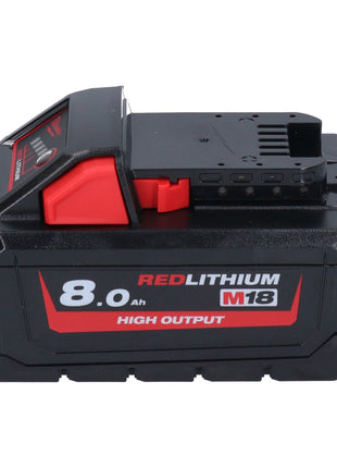 Milwaukee M18 HB8 Akku Set 2x 18 V 8,0 Ah / 8000 mAh Li-Ion High Output ( 2x 4932471070 ) mit Ladestandsanzeige - Toolbrothers