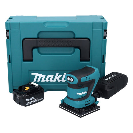 Makita DBO 481 F1J levigatrice orbitale a batteria 18 V 112 x 102 mm + 1x batteria ricaricabile 3,0 Ah + Makpac - senza caricabatteria