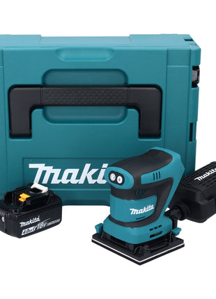 Makita DBO 481 M1J Ponceuse vibrante sans fil 18 V 112 x 102 mm + 1x batterie 4,0 Ah + Makpac - sans chargeur