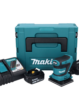 Makita DBO481RT1J Ponceuse vibrante sans fil 112 x 102mm 18V + 1x Batterie 5,0Ah + Chargeur + Coffret