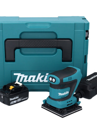 Makita DBO 481 G1J Akku Schwingschleifer 18 V 112 x 102 mm + 1x Akku 6,0 Ah + Makpac - ohne Ladegerät