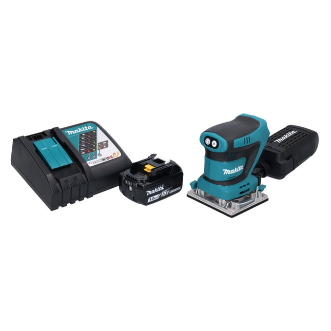 Makita DBO482RF1 Levigatrice vibrante a batteria 112x102mm 18V + 1x batteria 3,0Ah + caricabatterie