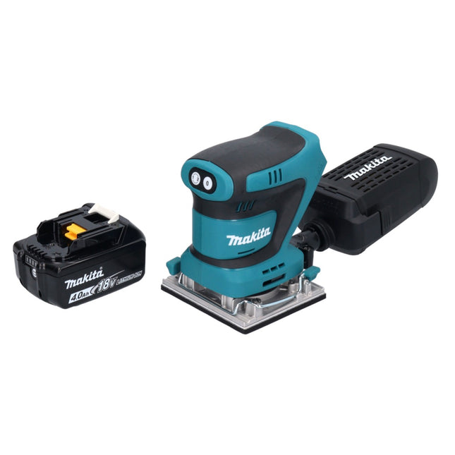 Levigatrice vibrante a batteria Makita DBO 482 M1 18 V 112 x 102 mm + 1x batteria 4,0 Ah - senza caricabatterie
