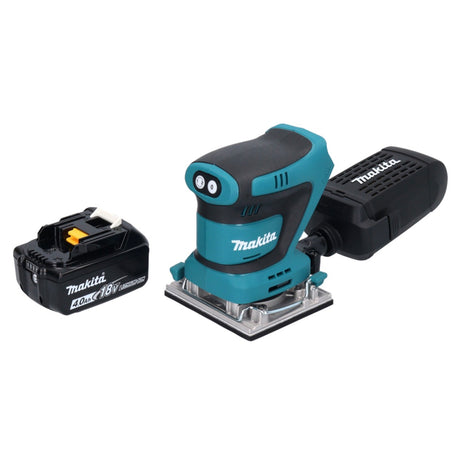 Makita DBO 482 M1 Akku Schwingschleifer 18 V 112 x 102 mm + 1x Akku 4,0 Ah - ohne Ladegerät