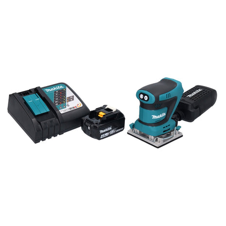 Makita DBO 482 RM1 Akku Schwingschleifer 18 V 112 x 102 mm + 1x Akku 4,0 Ah + Ladegerät