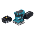 Makita DBO 482 T1 Akku Schwingschleifer 18 V 112 x 102 mm + 1x Akku 5,0 Ah - ohne Ladegerät