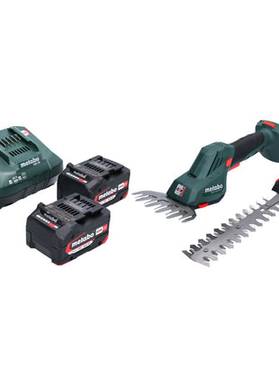 Metabo SGS 18 LTX Q Akku Gras und Strauchschere 18 V + 2x Akku 4,0 Ah + Ladegerät