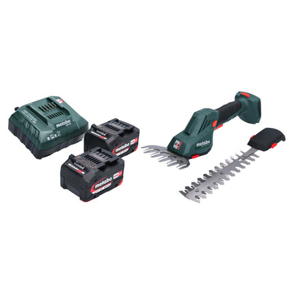 Metabo SGS 18 LTX Q cesoie per erba e arbusti a batteria 18 V + 2x batteria 4,0 Ah + caricatore