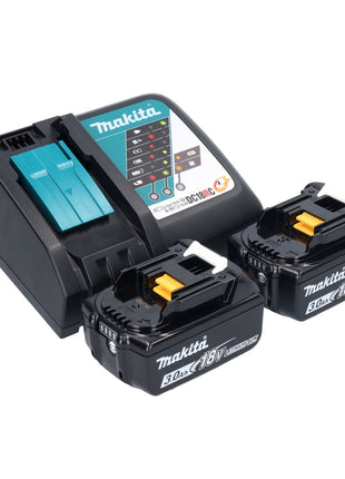 Taladro percutor inalámbrico Makita DHP 453 RFX1 18 V 42 Nm + 2x baterías 3,0 Ah + cargador + set de accesorios 74 piezas + estuche