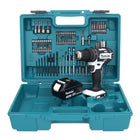 Makita DHP 482 F1X1W Perceuse-visseuse à percussion sans fil 18 V 62 Nm + 1x Batterie 3,0 Ah + kit d'accessoires - 74 pièces + Mallette - sans chargeur