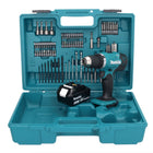 Makita DDF 453 F1X1 Perceuse-visseuse sans fil 18 V 42 Nm + 1x Batterie 3,0 Ah + kit d'accessoires - 74 pièces + Mallette - sans chargeur