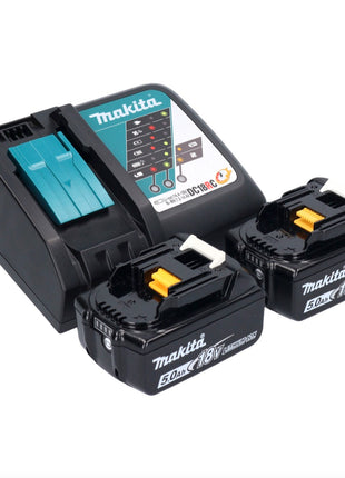 Makita DDF 482 RTX1 Perceuse-visseuse sans fil 18 V 62 Nm + 2x Batteries 5,0 Ah + Chargeur + kit d'accessoires - 74 pièces + Mallette