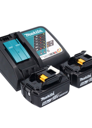 Makita DDF 487 RTX1 perceuse-visseuse sans fil 18 V 40 Nm sans balais + 2 batteries 5,0 Ah + chargeur + jeu d'accessoires 74 pièces + mallette