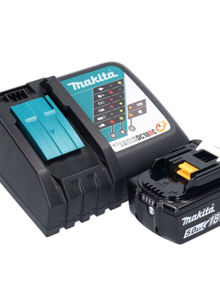 Makita DTD 171 RT1X1 llave de impacto a batería 18 V 180 Nm 1/4" sin escobillas + 1x batería 5,0 Ah + cargador + set de accesorios 74 piezas + estuche