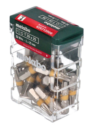 Metabo Boîte d'embouts 25x T20 embout Torx 25 mm (626712000)