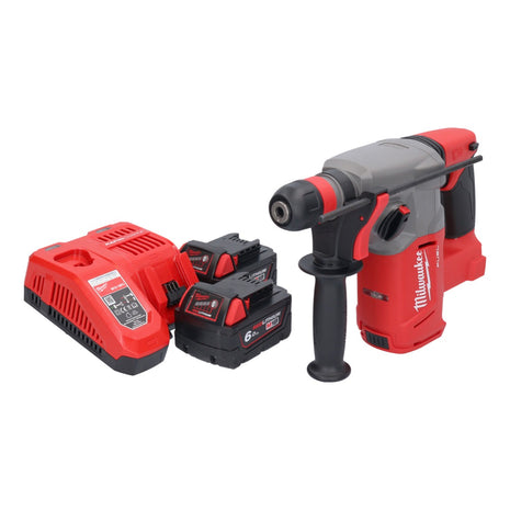 Marteau combiné à batterie Milwaukee M18 CHX-602 18 V 2,5 J SDS plus brushless + 2x batteries 6,0 Ah + chargeur