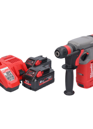 Marteau combiné à batterie Milwaukee M18 CHX-802 18 V 2,5 J SDS plus brushless + 2x batteries 8,0 Ah + chargeur