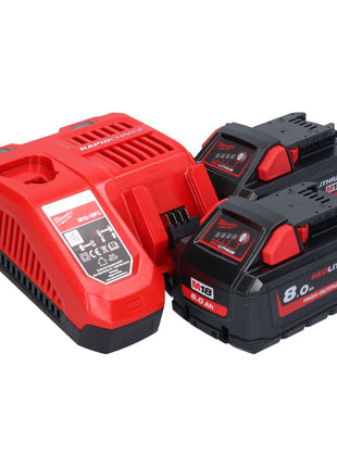 Milwaukee M18 CHX-802 Akku Kombihammer 18 V 2,5 J SDS plus Brushless + 2x Akku 8,0 Ah + Ladegerät