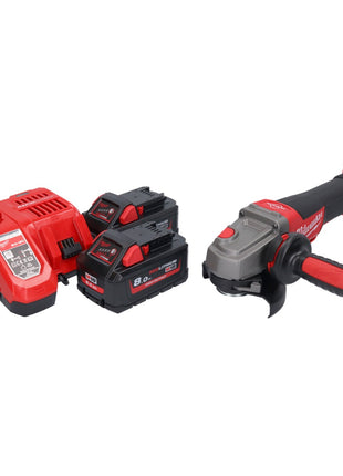 Milwaukee M18 CAG115XPDB-802 Akku Winkelschleifer 18 V 115 mm Brushless + 2x Akku 8,0 Ah + Ladegerät