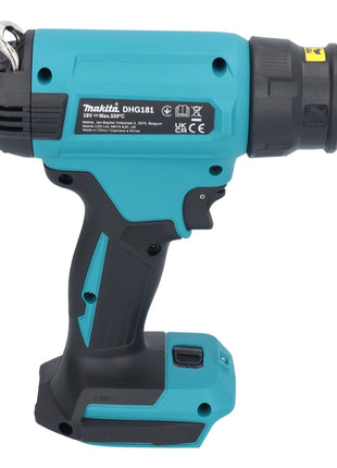 Makita DHG 181 ZJ Pistolet air chaud sans fil 18 V 150 - 550C + Makpac - sans batterie, sans chargeur de batterie