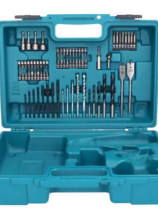 Makita DHP 482 SY1X1W perceuse à percussion sans fil 18 V 62 Nm + 1 batterie 1,5 Ah + chargeur + jeu d'accessoires 74 pièces + mallette