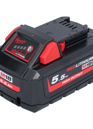 Milwaukee M18 HB 5,5 Akku 18 V 5,5 Ah / 5500 mAh Li-Ion High Output ( 4932464712 ) mit Ladestandsanzeige