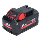 Batería Milwaukee M18 HB 5.5 18 V 5,5 Ah / 5500 mAh Li-Ion High Output (4932464712) con indicador de nivel de carga