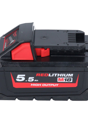 Milwaukee M18 HB 5,5 Akku 18 V 5,5 Ah / 5500 mAh Li-Ion High Output ( 4932464712 ) mit Ladestandsanzeige