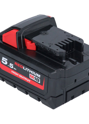 Milwaukee M18 HB 5,5 Akku 18 V 5,5 Ah / 5500 mAh Li-Ion High Output ( 4932464712 ) mit Ladestandsanzeige