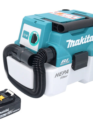 Makita DVC 750 LM1 Akku Staubsauger LXT 18 V 67 mbar 7,5 l Brushless + 1x Akku 4,0 Ah - ohne Ladegerät