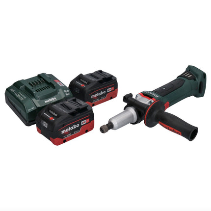 Metabo GA 18 LTX G Akku Geradschleifer 18 V 6 mm + 2x Akku 5,5 Ah + Ladegerät - Toolbrothers